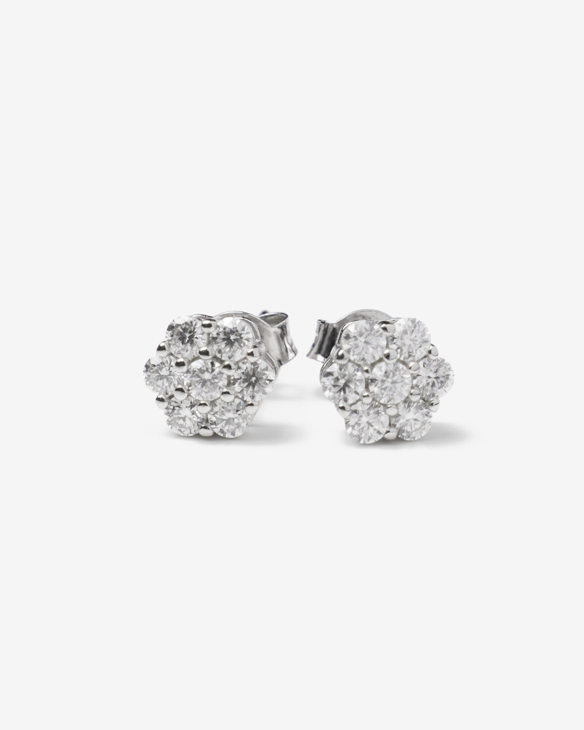 6MM Floral Moissanite Earrings